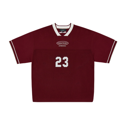 1. Gridiron Knitted Jersey (Burgundy and White)
