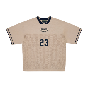 Gridiron Knitted Jersey (Brown and Off White)
