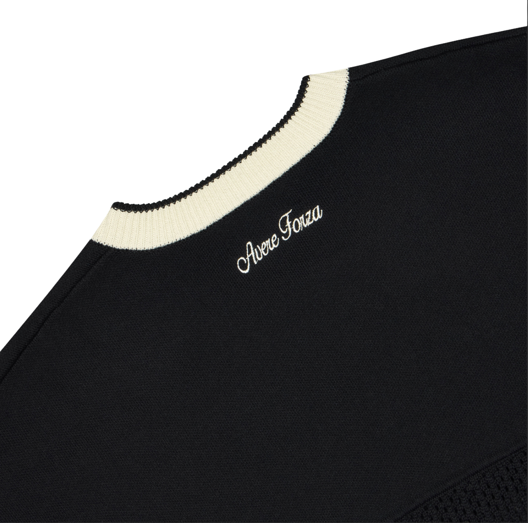 4. Gridiron Knitted Jersey (Black and Off White)